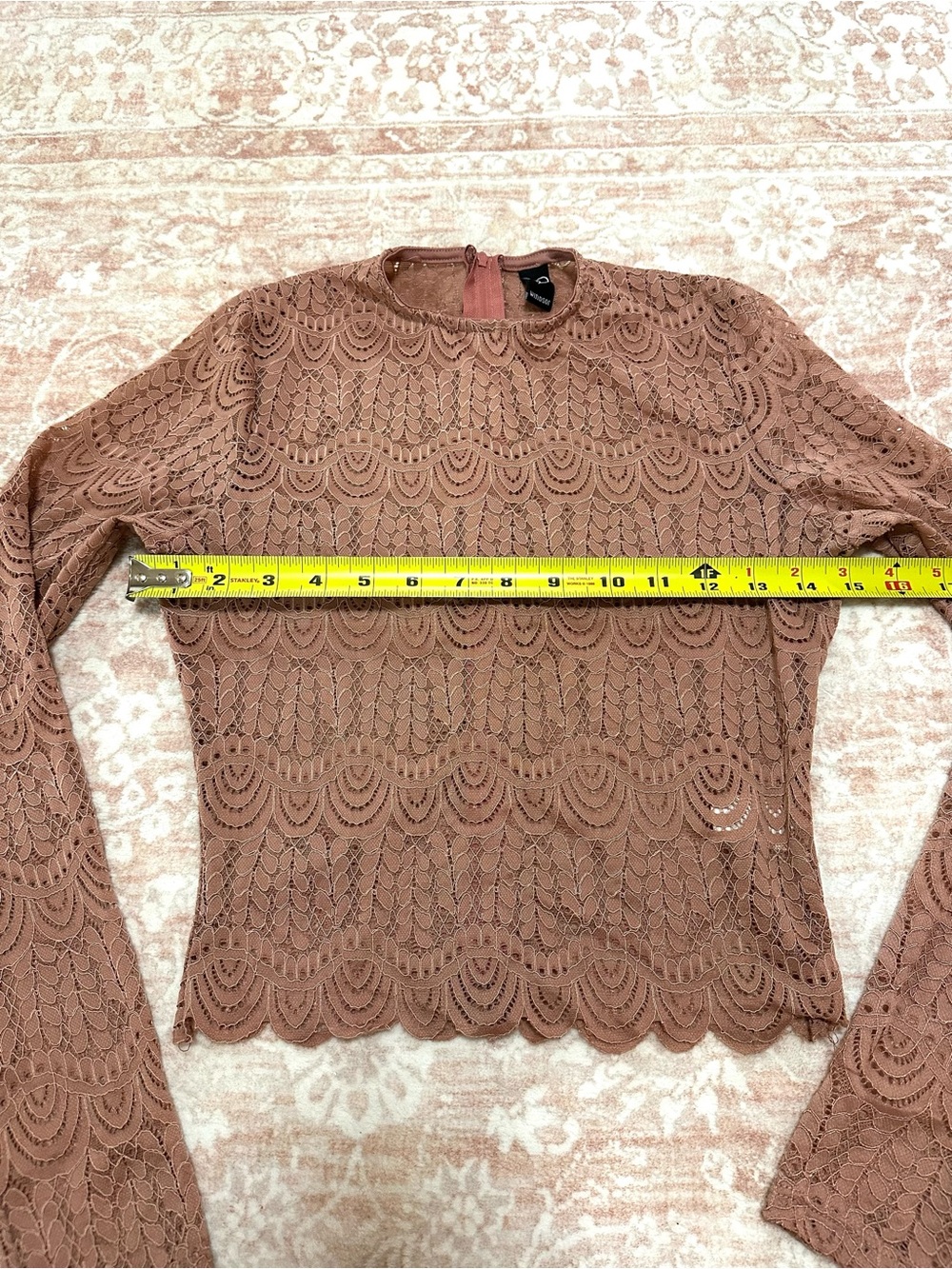Dusty Rose 🪷 Lace Long Sleeve Top - Picture 8 of 11
